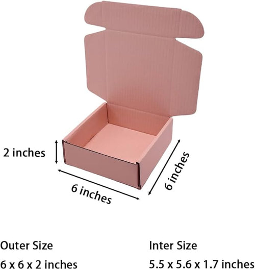 15 Pcs 6 x 6 x 2 inches Corrugated Cardboard Gift Boxes Recyclable Shipping - Image 2