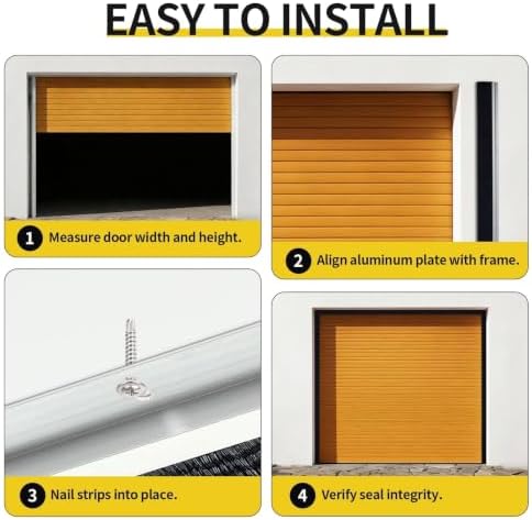 8x8 FT 3" Garage Brush Seal Kit for Roll-Up & Commercial Doors - Image 6