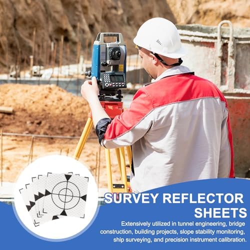 PATIKIL Survey Reflector Target Self-Adhesive Reflective Sheet Surveying Target Mark Tape, Suit for Ship Inspection - Image 5