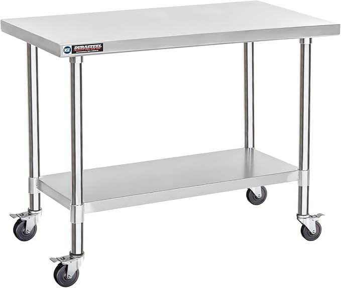 DuraSteel 24x48 NSF Stainless Steel Cart Work Table by DuraSteel