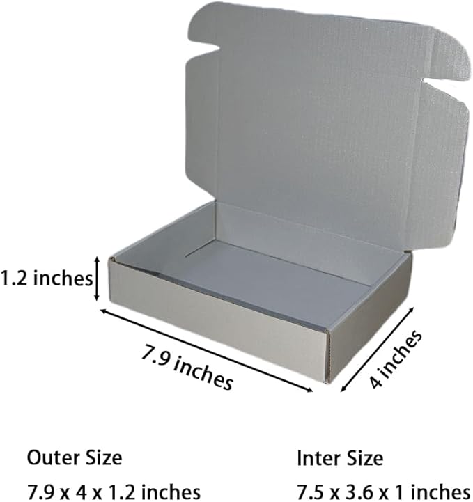 50 Pcs 7.9 x 4 x 1.2 inches Shipping Boxes - Image 2