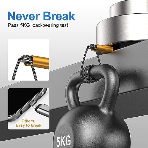 Short USB C Cable 1ft, 5 Pack Type C to USB A Cord, Braided Fast Charging - Image 3