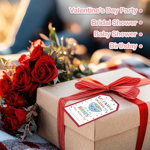 Valentine's Day Gift Tags, 50 Happy Valentine's Day Tags with String - Image 6