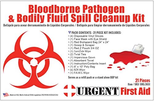 22 Piece Bodily Fluid Cleanup Pack/Bloodborne Pathogen Kit - OSHA Compliant (Pack of 3) - Image 4