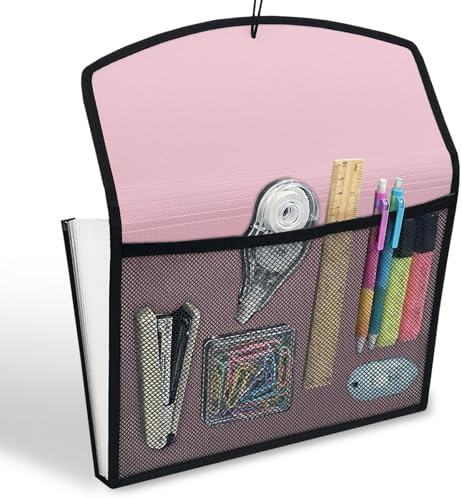 H4D 13-Pocket Accordion File Organizer, Expanding File Folder, Light Pink - Image 3
