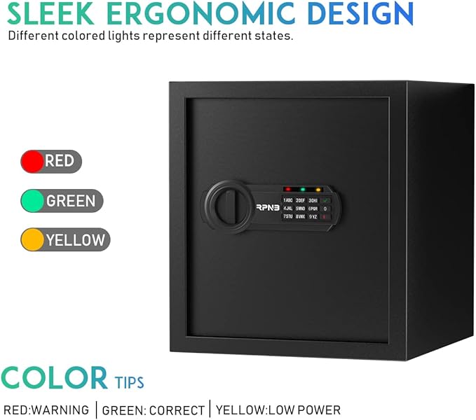 RPNB Deluxe Safe and Lock Box, Digital Keypad Safe Box, Steel Alloy Small Safes - Image 6