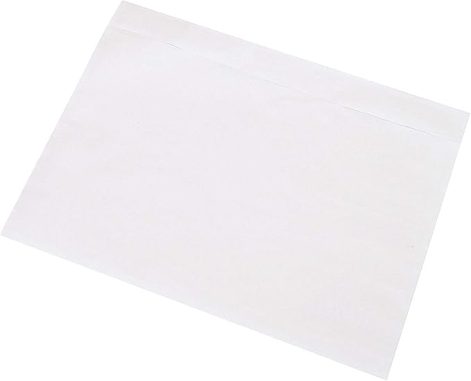 SJPACK 1000 7.5" x 5.5" Clear Adhesive Top Loading Packing List/Label Envelopes - Image 5