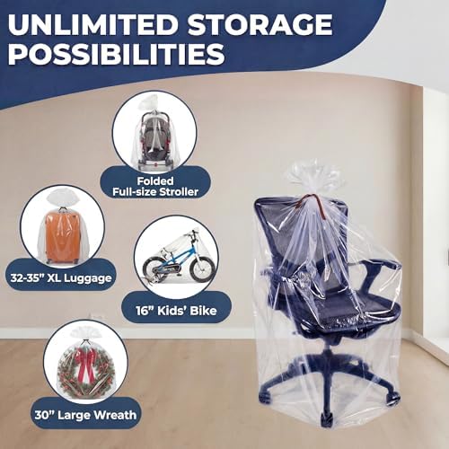 Wowfit Giant Large Plastic Bags for Furniture, Chairs, 45x65, 5 CT, 3 Mil - Image 5