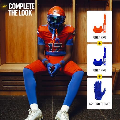 Nxtrnd One Pro Football Mouth Guard, Interchangeable Strap, Fits Adult & Youth (Orange) - Image 6