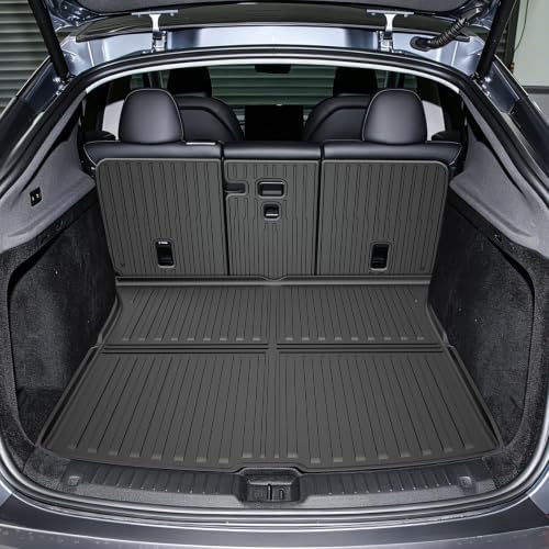 All-Weather TPE Floor Mats 9PCS -Compatible with Model Y Juniper 2025-2026, Full Coverage Cargo Liner & Frunk Mat Heavy-Duty Anti-Slip Interior Accessories(Not for Standard) - Image 6