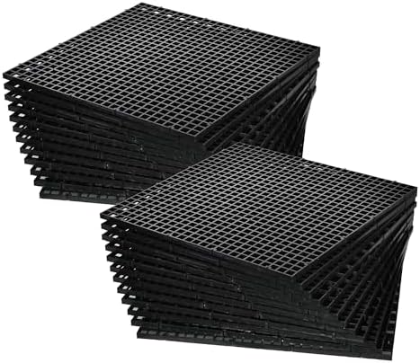 24 Pcs Aquarium Fish Tank Divider Plastic Egg Crate, L by ALEGIAquarium