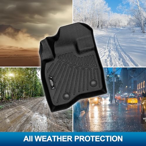 PELEUS Floor Mats Compatible with 2015-2019 Ford Explorer, Custom Fit TPE All-Weather Floor Liners 1st 2nd 3rd Row and Foldable Cargo Liner Set, Odorless Heavy Duty Automotive Mats for Camping - Image 5