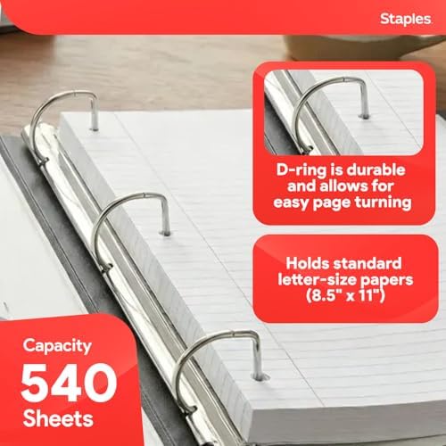 Staples Better Binder, 2 Inch 3-Ring, White, Heavy-Duty - Image 3