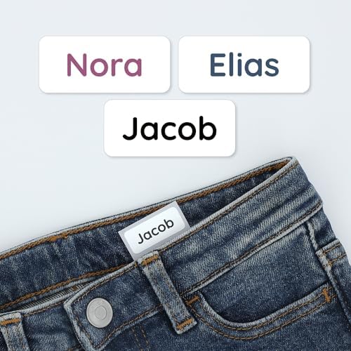 TeddyLabels - Clothing Labels for Nursing Home (60) – Self-Adhesive Name Tags for Clothes and Personal Items. Personalized Labels for Daycare, Nursing Homes, and Laundry Use - White by Teddylabels
