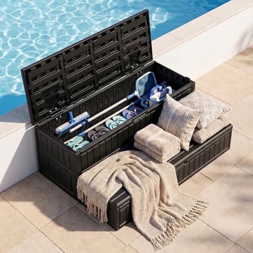Hot Tub Steps with Storage, Anti-Slip Outdoor Spa Steps, Durable Plastic Multi-Use Stairs for Hot Tub, RV, Pool and Porch(Black) by Spendingtimeinnature