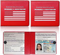 Ziciner Car Registration Insurance Holder, 2Pack Essential Auto Card Document Glove Box Organizer with Touch Fastener, Vehicle Interior Accessories Perfect for Most Car, Truck, SUV (Red/White Flag) by Ziciner