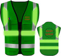 YOWESHOP High Reflective Visibility Safety Vest Custom Your Logo Safety Workwear by YOWESHOP