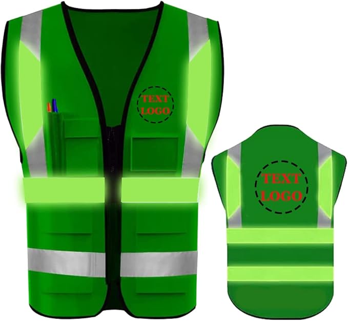 YOWESHOP High Reflective Visibility Safety Vest Custom Your Logo Safety Workwear by YOWESHOP