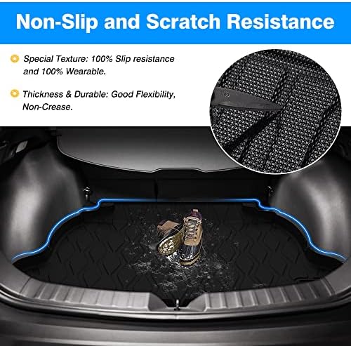 KUST Cargo Mat for Toyota Corolla Cross 2022-2025 2026 (Only Fits NO JBL Subwoofer in Cargo Area)(Not for Corolla) Rear Trunk Mat Cargo Liner All Weather Protection TPE Rubber Black - Image 7