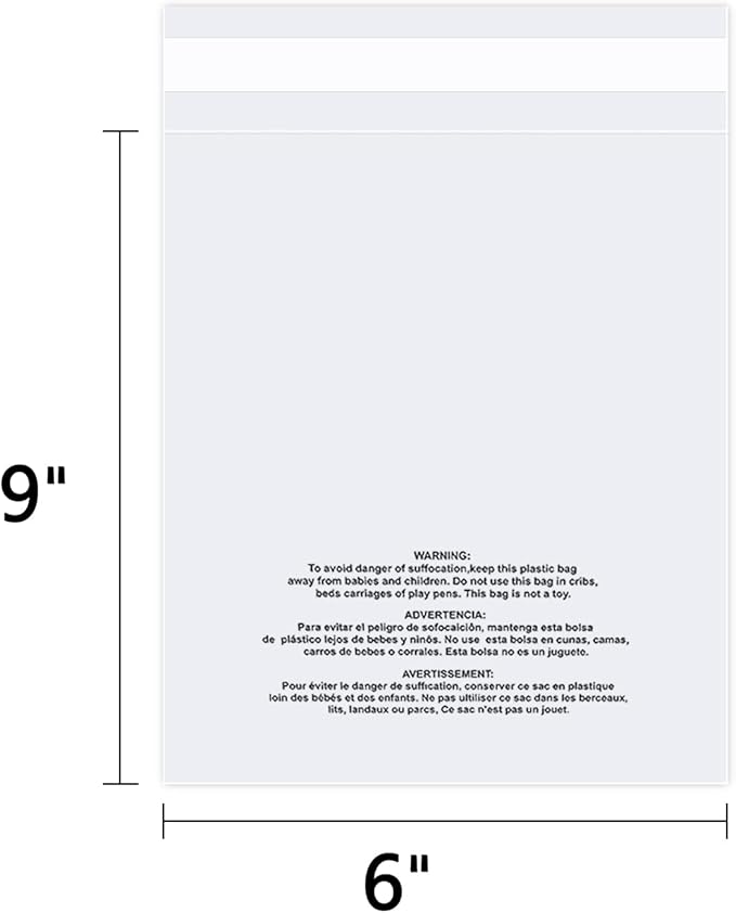 iMailer - 500 Count - 6" x 9" Small Clear Poly Bags - Image 2