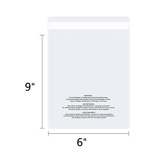 iMailer - 100 Count - 6" x 9" Small Clear Poly Bags - Image 2