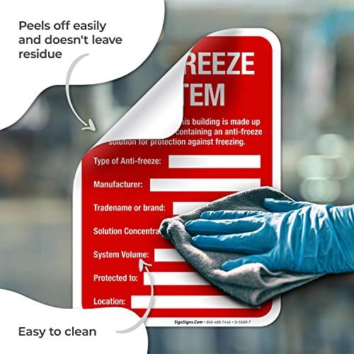 Anti-Freeze System Sign, Fire Safety Sign, (SI-5669) - Image 7