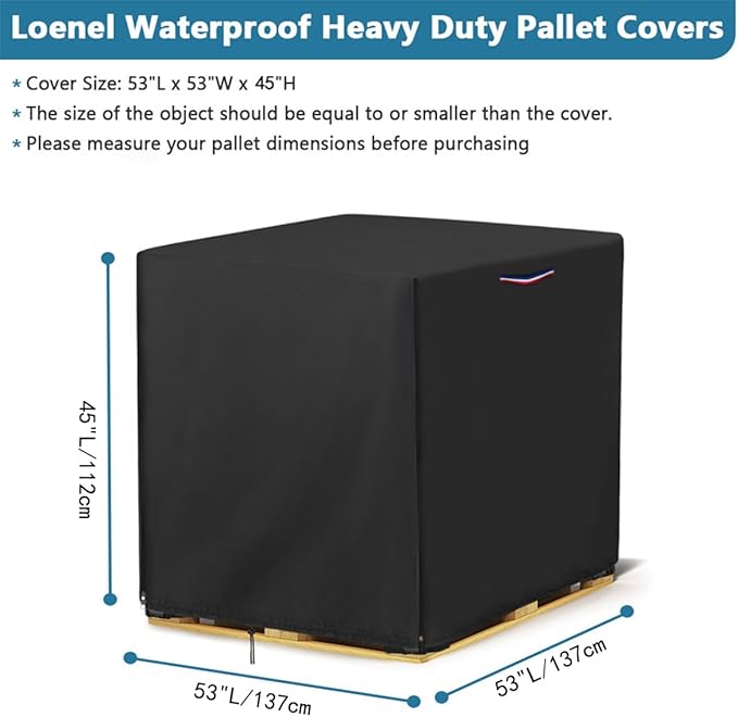 Outdoor Pallet Cover, Waterproof Heavy Duty Square Universal Pallet Box Covers - Image 3