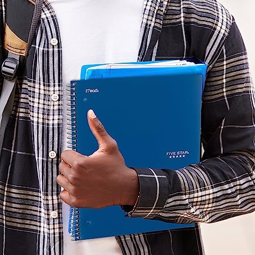 Five Star Spiral Notebook + Study App, 1 Subject, College Ruled Paper, 8-1/2" x 11", 100 Sheets, Fights Ink Bleed, Water Resistant Cover, Pacific Blue (72565) (Pack of 12) - Image 7