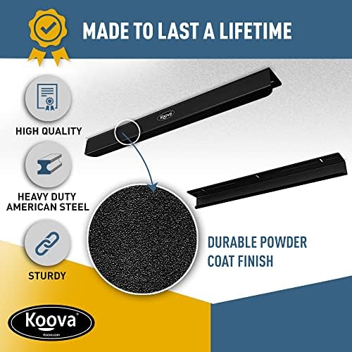 Koova Heavy-Duty Overhead Garage Storage Rack for 9 Bins. Adjustable Width, 360lb Capacity. DIY Safe Mount, Easy Install. Fits 27-Gallon Totes. USA Made Pro-Grade Steel. Space Saving Organizer - Image 6