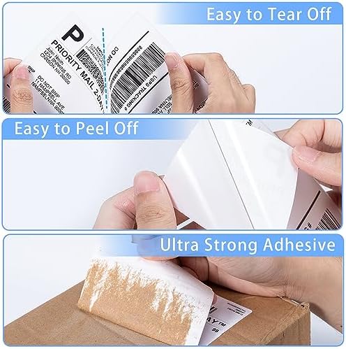 Phomemo Genuine 4X6 FanFold Thermal Shipping Label 100 Labels per Stack - Image 4