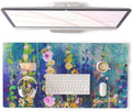 QiyI PU Leather Large Mouse Pad, Office Decor, 31.5" x 15.7", Ivy Flowers by QIYI