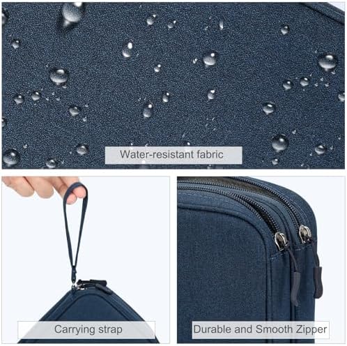 FYY Electronic Organizer, Travel Tech Pouch Bag, Large, Navy - Image 4