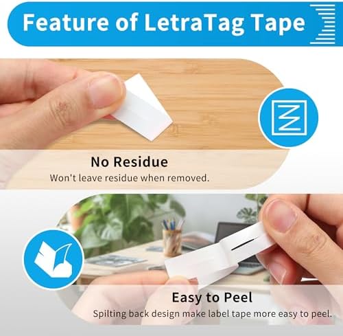 20-Pack Wonfoucs Label Tape Replace for Dymo LetraTag White Paper Refill - Image 3