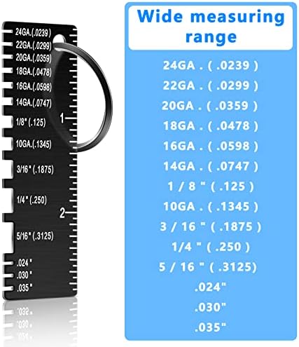 Xuhal Double Sided Wire Metal Sheet Thickness Gauge, 4 Pieces, Black - Image 4