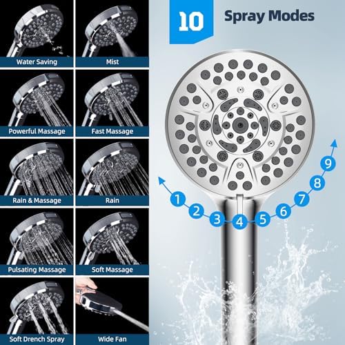 Hibbent All Metal cUPC Certified Shower Head, 10'' Rainfall Shower Head - Image 5
