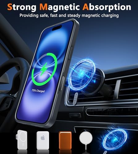FNTCASE for iPhone 16 Plus Case, Fit for Magsafe, Black - Image 5