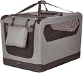 Amazon Basics Portable Folding Soft Pet Dog Crate Carrier Kennel for Large Dogs, Easy to Clean, 36 x 24 x 24 inches, Grey by AmazonBasics