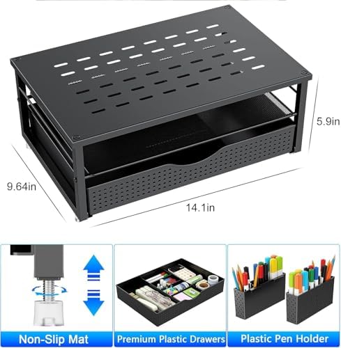 gianotter Monitor Stand with Drawer and 2 Pen Holders - Image 6