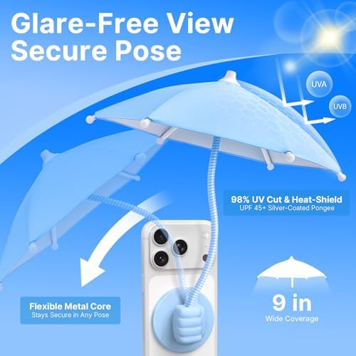 Phone Umbrella for Sun Shade Magnetic Universal Thumbs Anti-Glare Umbrella - Image 2