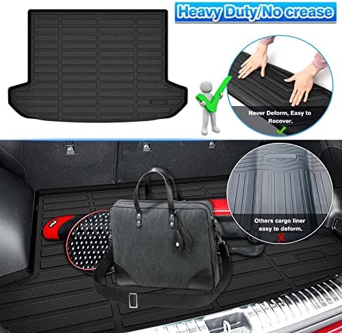 Cartist Custom Fit for Cargo Liner KIA Sportage 2017-2022 (Cargo Tray in Upper Deck Position) All Weather Trunk Mat Anti-Slip Rear Trunk Floor Mat Waterproof TPE - Image 5