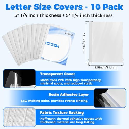 Thermal Binding Machine 500 Sheets Capacity Book Binding Material with 10 Letter Size Envelopes, A3/A4/A5 Document Heat Binder Hot Melt Machine Metal Thermal Binder Contract Document Invoice - Image 4