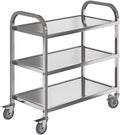 3 Shelf Stainless Steel cart, 400 lbs, 1MM Thick，Serving cart by Amarite