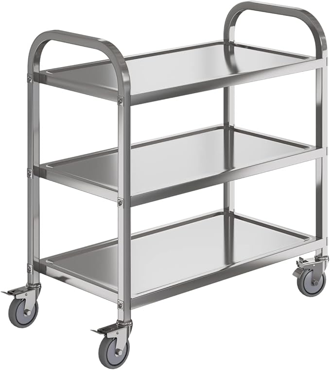 Heavy Duty Stainless Steel Utility cart，Industrial Serving cart by Amarite