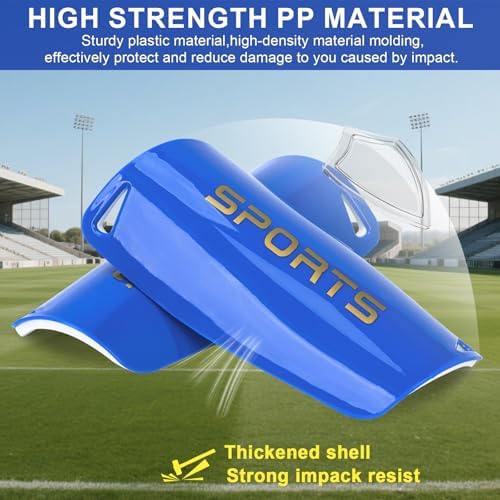 Kids Soccer Shin Guards 2 Pairs Slip-in Youth Shin Pads for Boys Girls, Lightweight PP+EVA Soccer Protective Gear Fits with Shin Guard Sleeves(not Included), Toddler to Teen Sizes Multiple Colors - Image 3