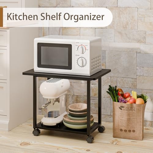MARTY 22"x15.75" Large Printer Stand Under Desk, Rolling Cart Printer Table - Image 3