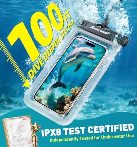 Hiearcool Waterproof Phone Pouch, Waterproof Phone Case, 2-Pack Clear - Image 2