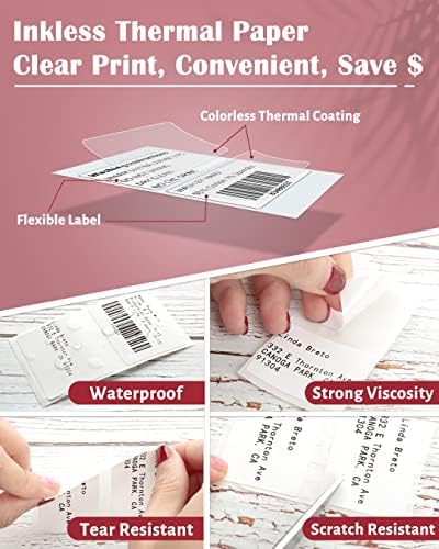 Phomemo Thermal Labels, 1.97"x 1.18", for M110/M100/M220/M108, 230 PCS (Pack of 2) - Image 3