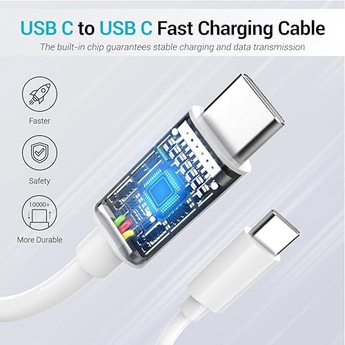 TZBAY 4-Pack 6ft 60W USB-C to C Fast Charging Cable for iPhone 17, 16, 15 - Image 3