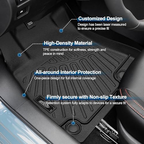 Peleus Floor Mats for Nissan Sentra 2020-2025 2026 Floor mats,TPE All Weather Protection 2 Rows Car Floor Liners with Cargo Liner for Sentra Trunk Mat+Floor Mats - Image 2