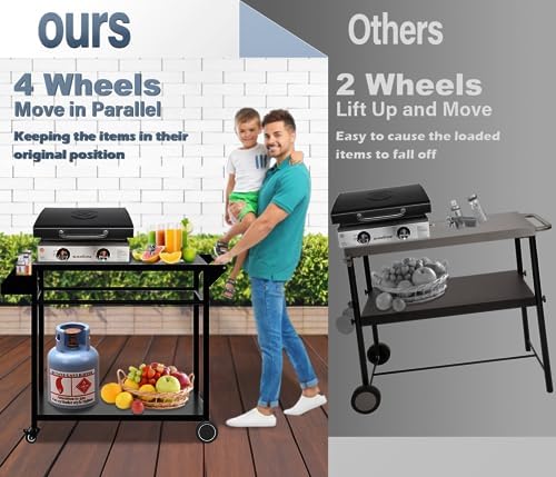 Koutemie Outdoor Grill Table Cart for Blackstone Griddle 17 Inch or 22 Inch - Image 4